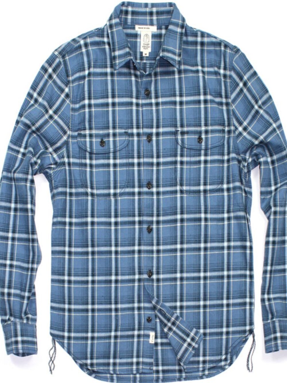 Hiroshi Kato Daydream Blue Nep Plaid "Brace" Workshirt